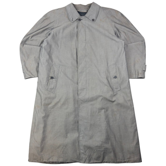 Vintage 90s Burberry Fleece Lined Button Up Trench Jacket Size XL