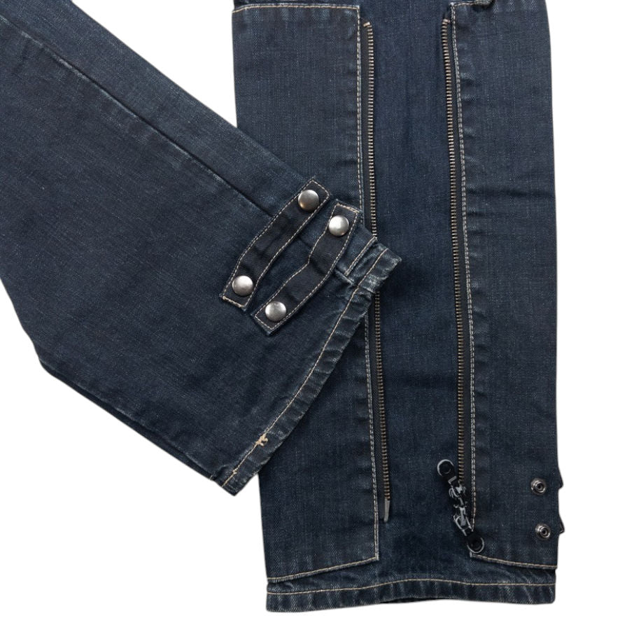 Vintage PPFM Multi Zip Denim Jeans Size W35