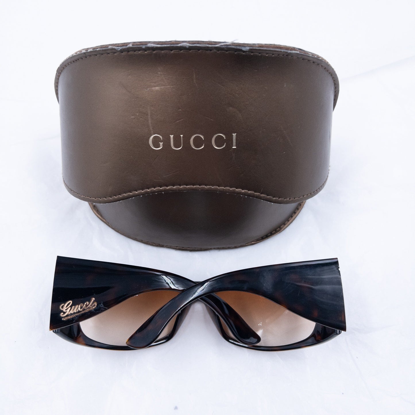 Vintage 90s Gucci Tortoise Shell Sunglasses | O/S, Brown