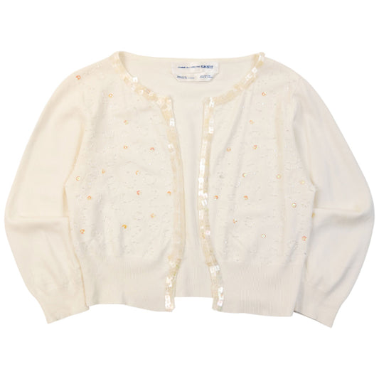 Vintage 2000s Comme Des Garçons Sequin Cardigan Womens Size XS | XS, Cream