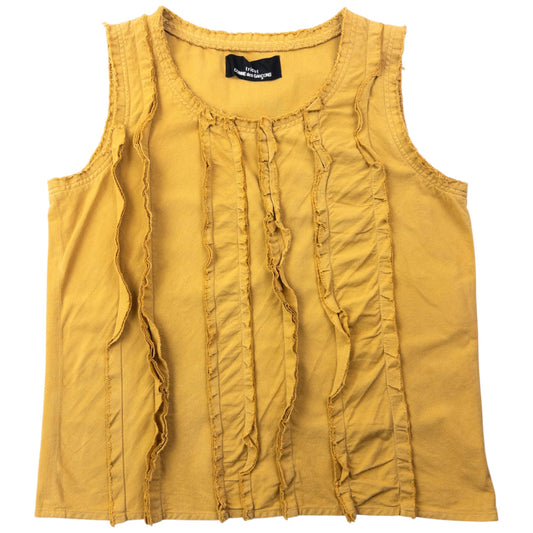 Vintage AW2000 Comme Des Garçons Tricot Ruffle Top Womens Size M | Medium, Yellow