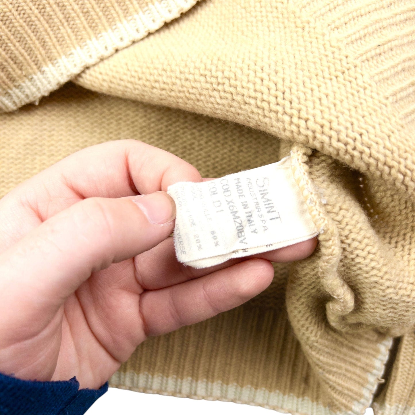 Vintage 90s Armani Jeans Ice Arsenal Wool Knit Jumper Size M