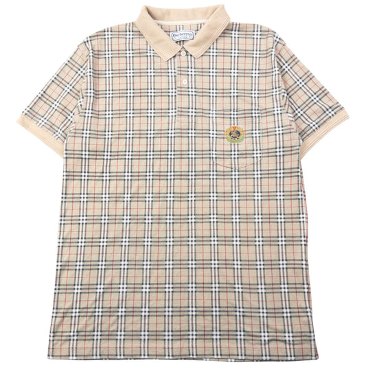 Vintage Burberry Nova Check Polo Shirt Size L