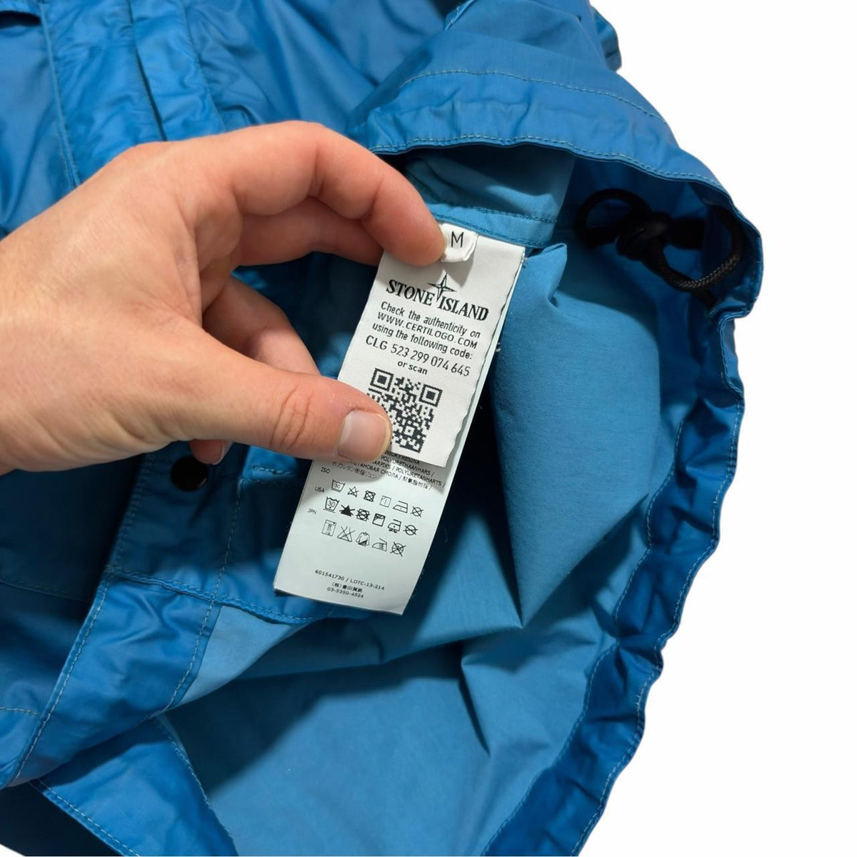 Stone Island Mussola Gommata Jacket | Medium, Blue