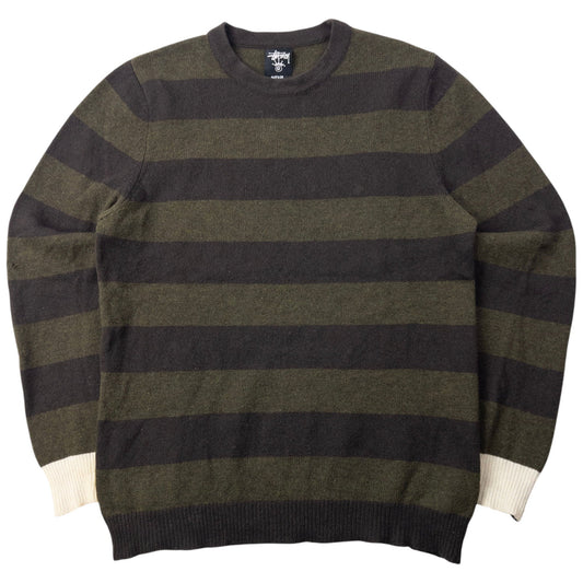 Vintage Stussy Striped Wool Jumper Size M