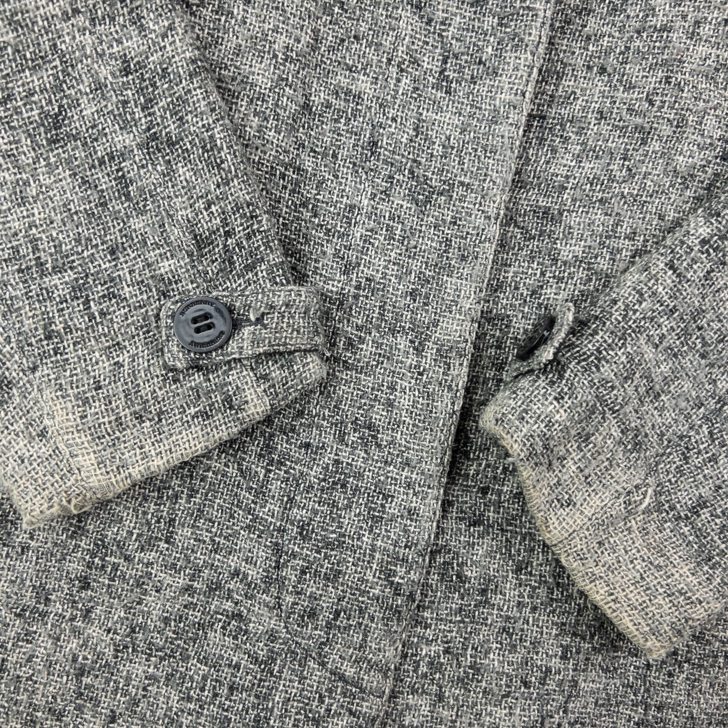 Vintage Burberry Wool Jacket Womens Size M | Medium, Grey