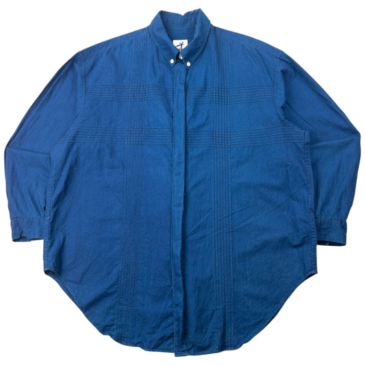 Vintage 90s Hai Sporting Gear By Issey Miyake Long Sleeve Button Up Shirt Size XL | XL, Blue