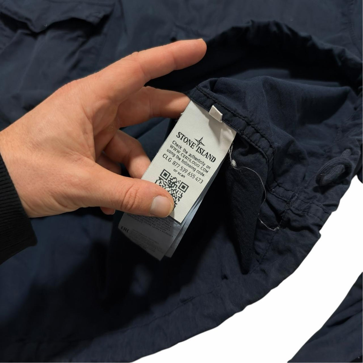Stone Island Navy Pullover Ghost Smock | XXL, Navy