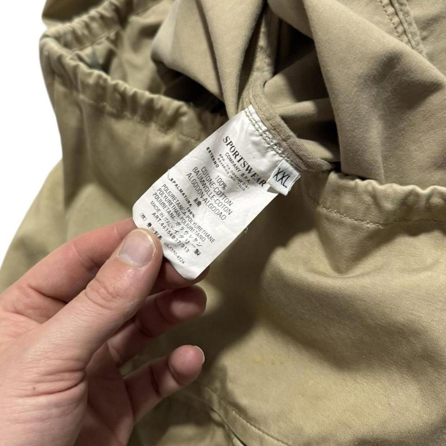 Stone Island Raso Flocatto Face Mask Jacket | XXL, Beige