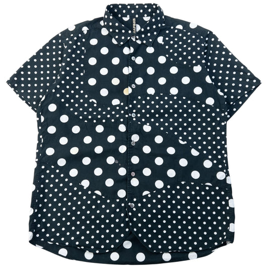 Vintage 2000s Frapbois By Issey Miyake Polka Dot Button Up Shirt Size S | Small, Black