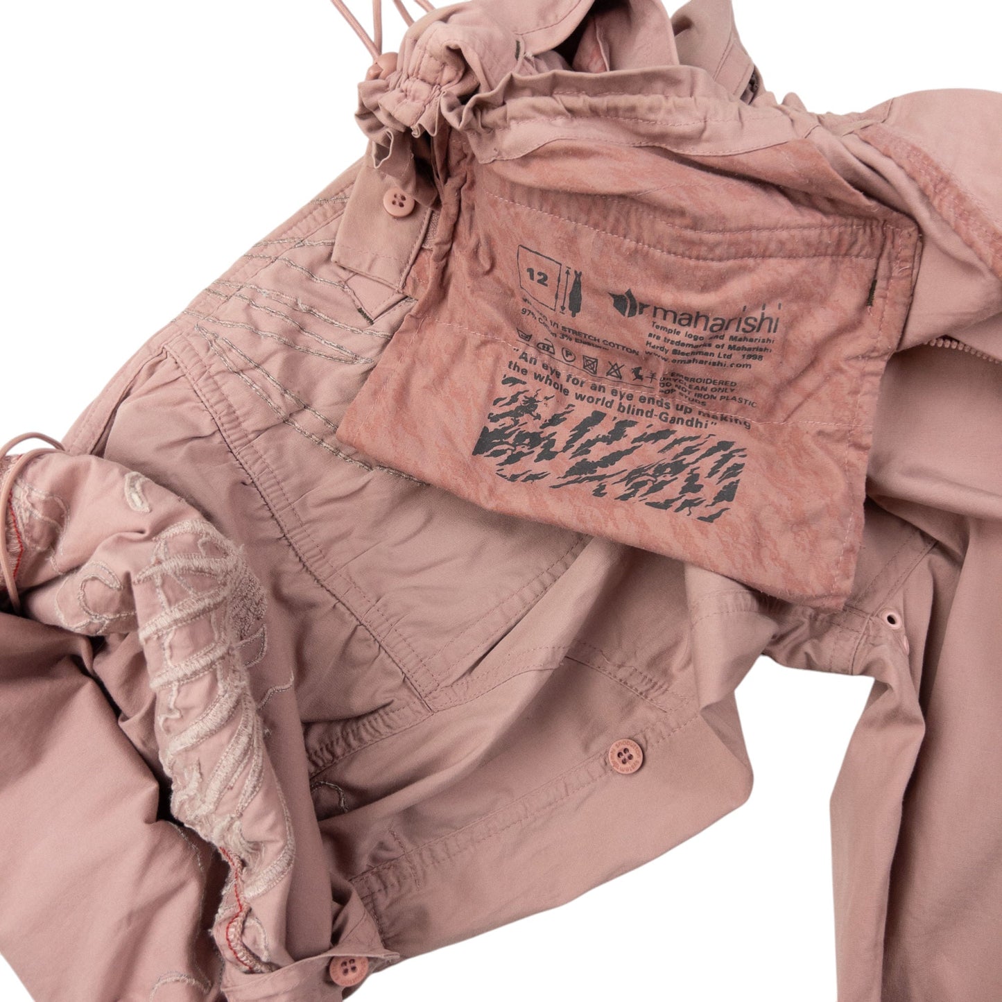 Vintage Maharishi 3M Reflective Embroidered Dragon Trousers Size W30