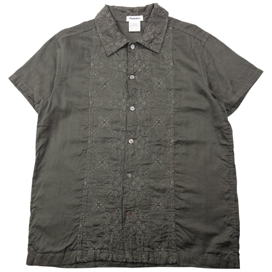 Vintage 2000s Plantation By Issey Miyake Embroidered Short Sleeve Button Up Shirt Size XS | XS, Multicoloured