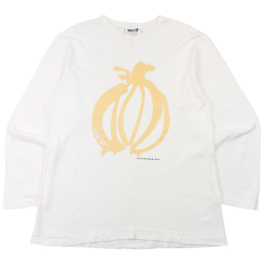 Vintage 90s Hai Sporting Gear By Issey Miyake Long Sleeve Graphic T Shirt Size S | Small, White