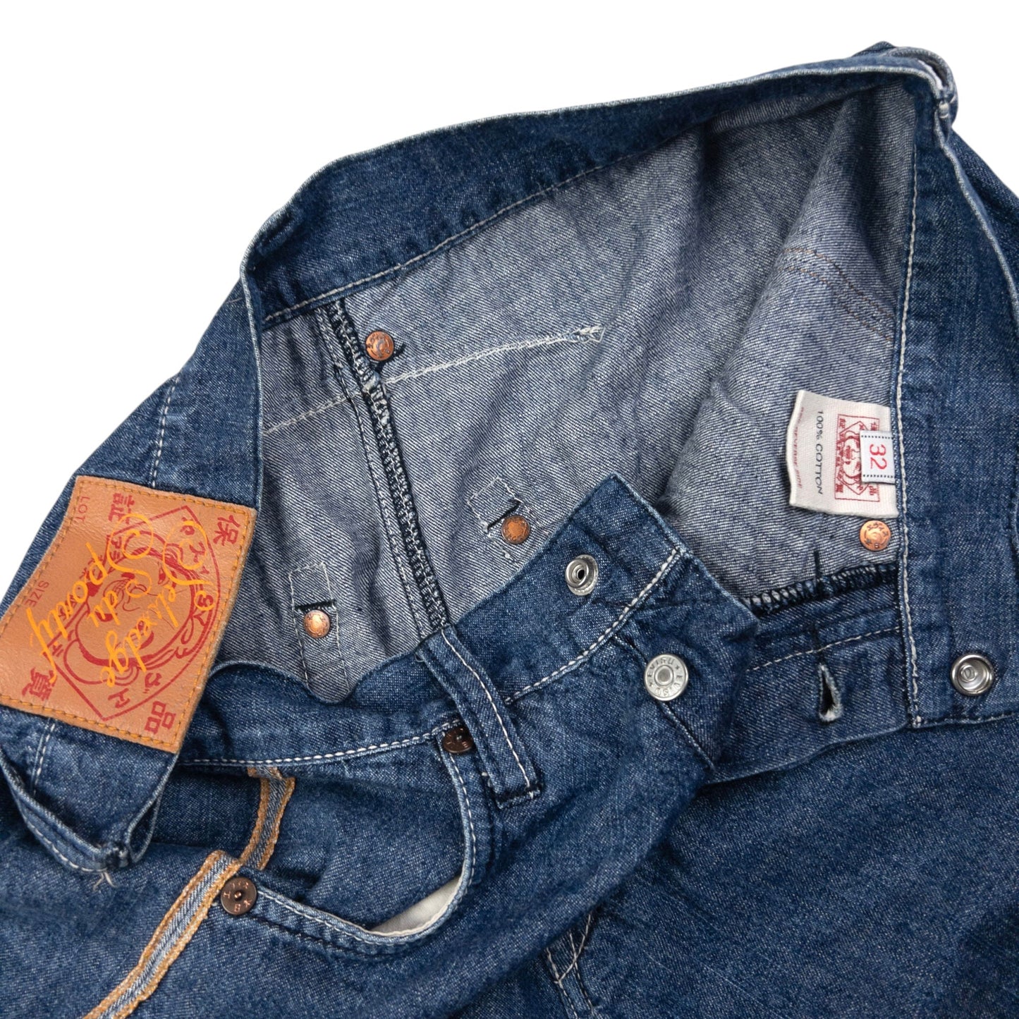 Vintage Evisu Double Gull Exposed Selvidge Japanese Denim Jeans Size W31