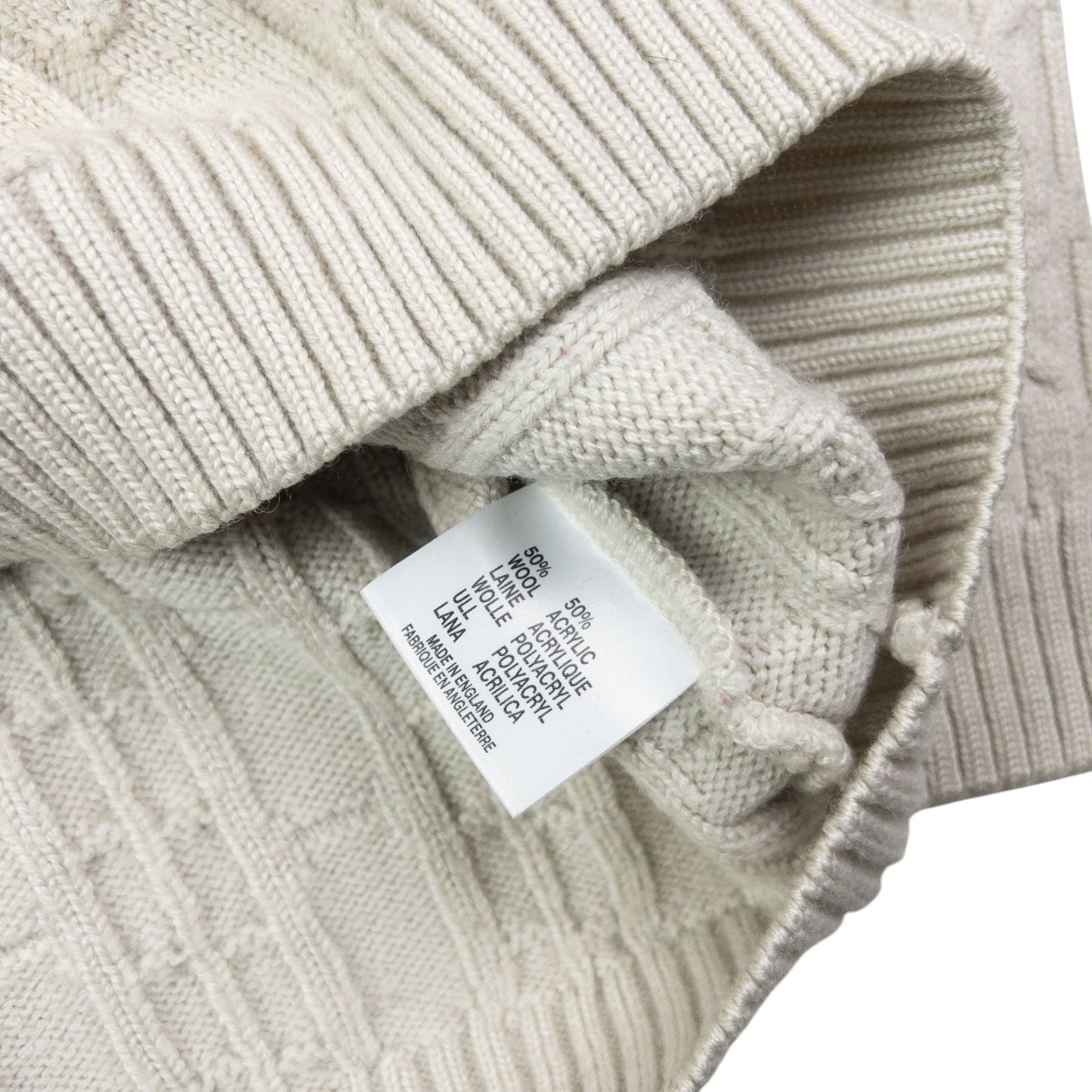 Vintage Burberry Embroidered Cable Knit Jumper Womens Size M