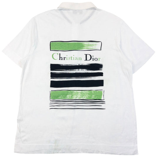 Vintage 90s Dior Sports Graphic Polo Shirt Womens Size M | Medium, Multicoloured