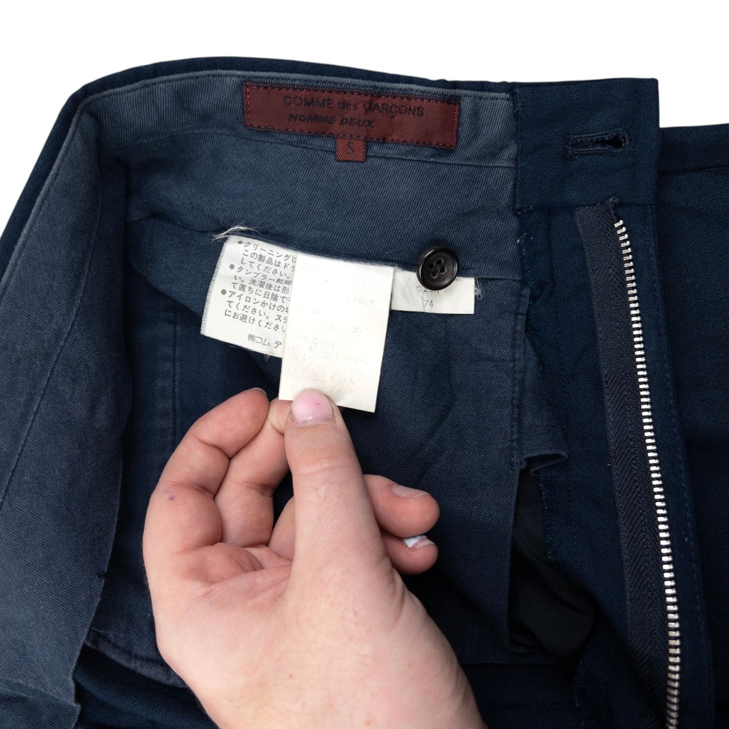 Vintage 1993 Comme Des Garçons HOMME Pleated Trousers Size W29 | W29, Navy