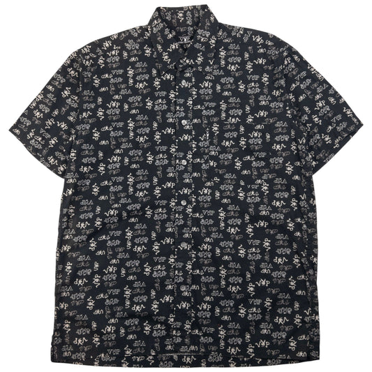 Vintage Playboy VIP Collection Monogram Short Sleeve Button Up Shirt Size M