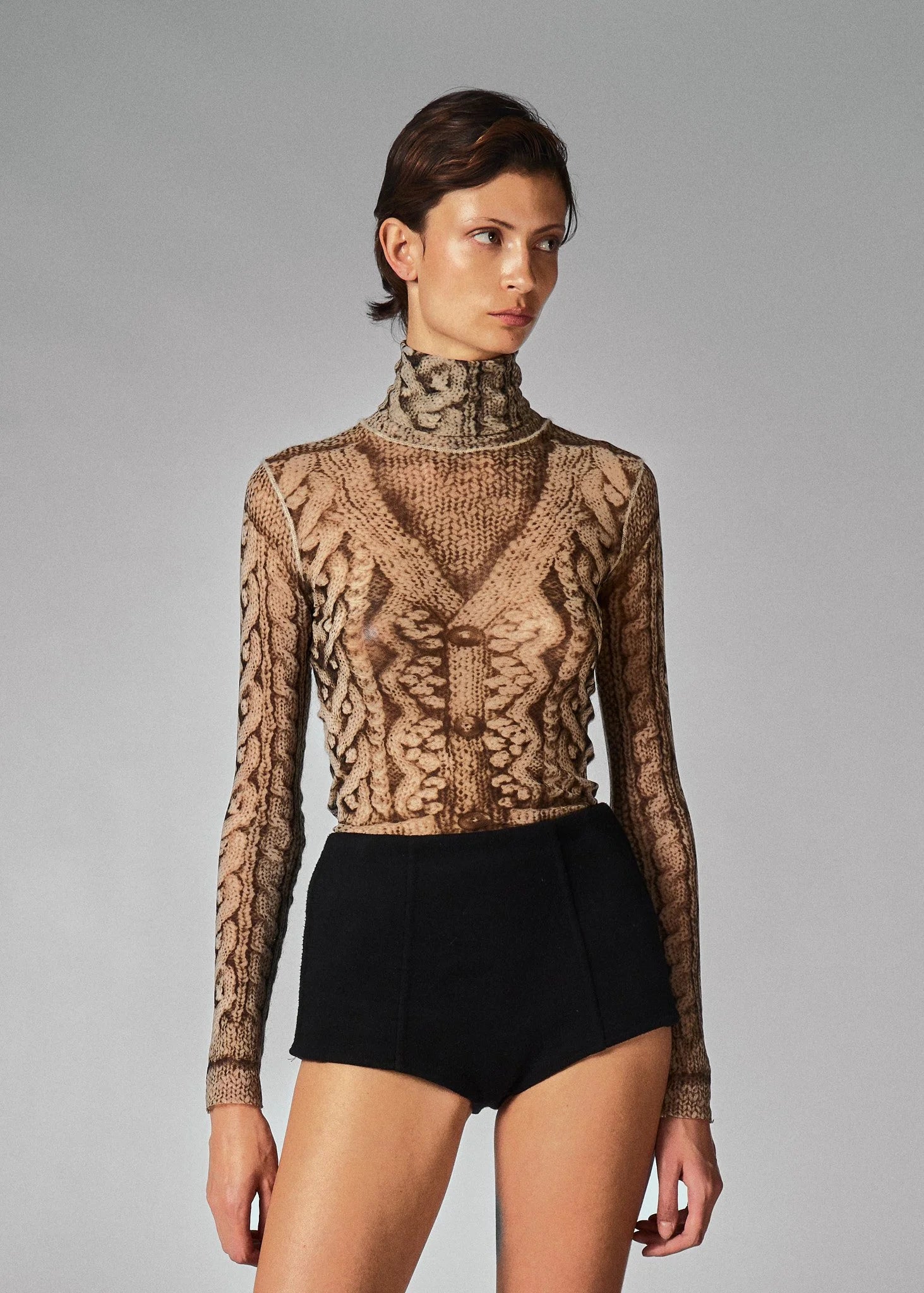 Jean Paul Gaultier Snake-Print Sheer Mesh Top – Known Source