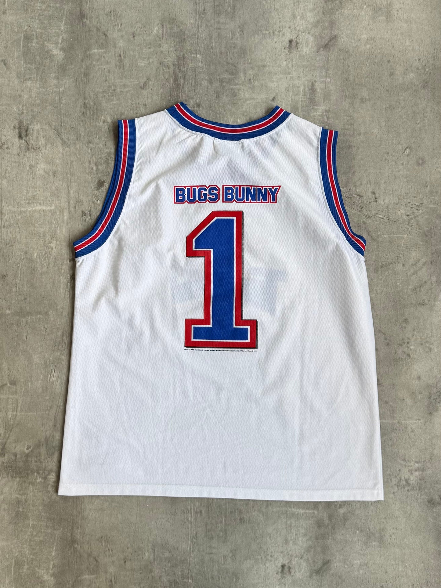 1996 Nutmeg Official Space Jam 'Bugs Bunny 1' Tune Squad Jersey | Extra Large, Multicoloured