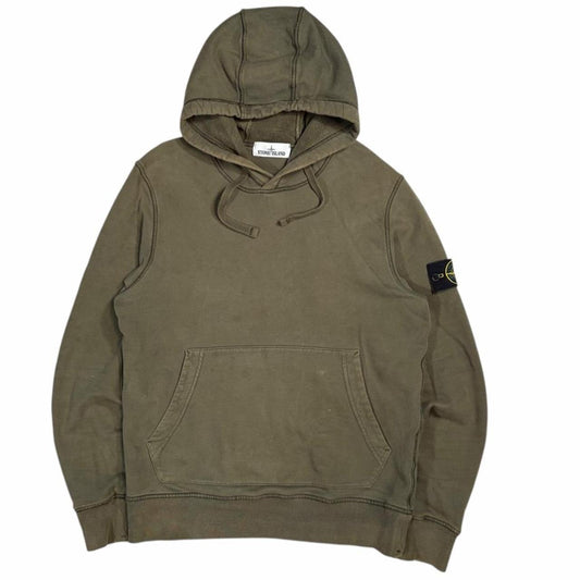 Stone island thick pullover hoodie (S) | Small, Olive