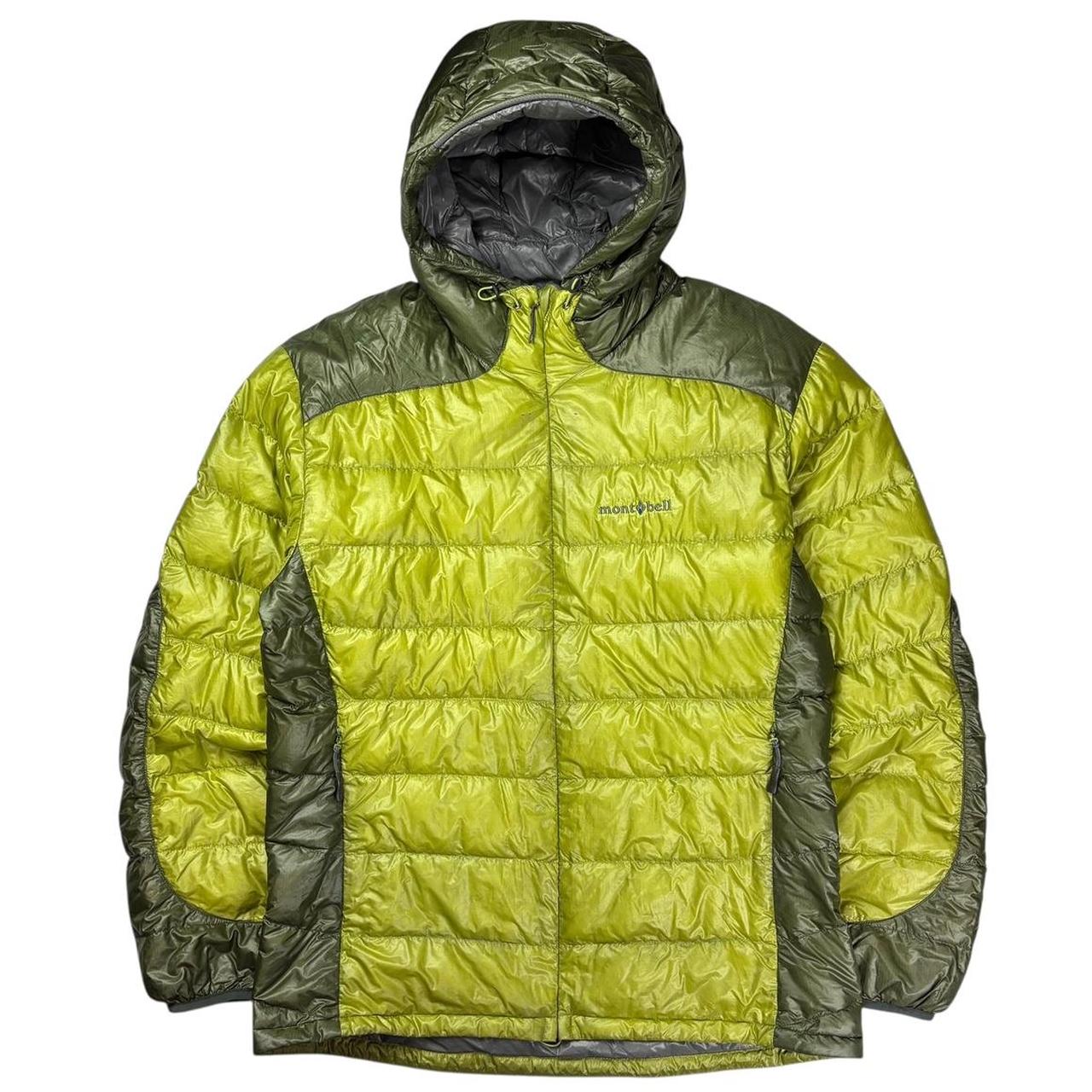 Montbell two tone green down puffer jacket (M) montbell bicolor