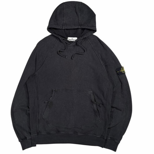 Stone island black pullover hoodie (M) | Medium, Black