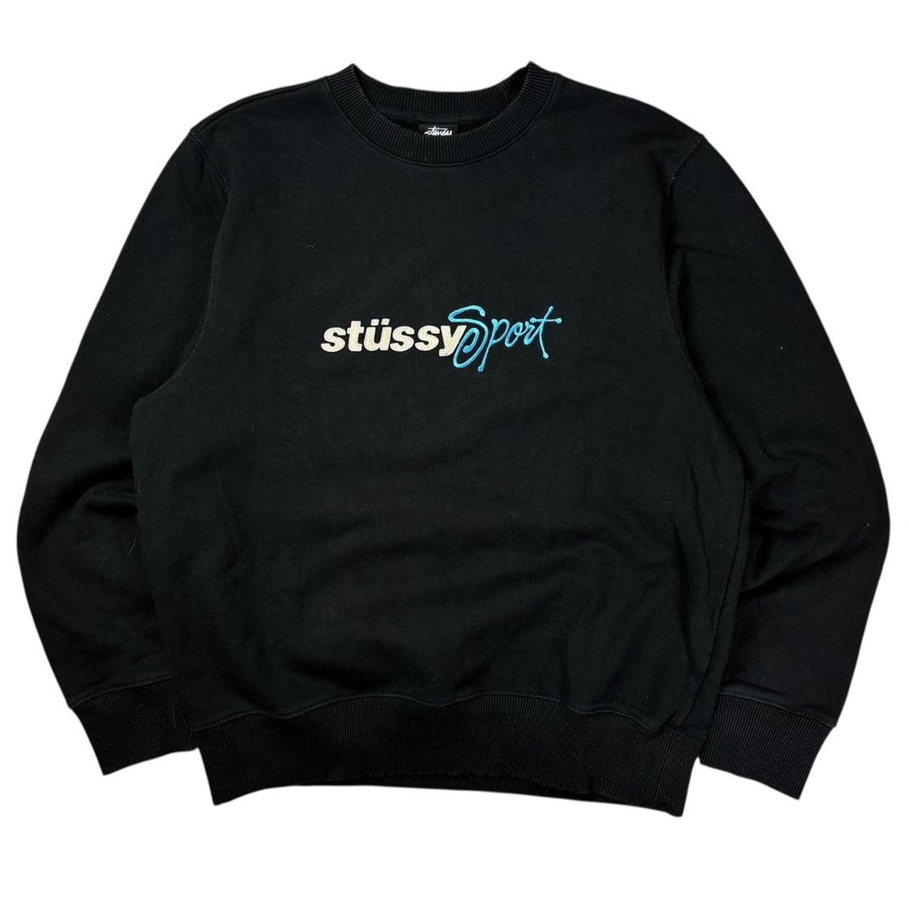 Stussy sport black pullover sweatshirt (S) | Default Title, Black 