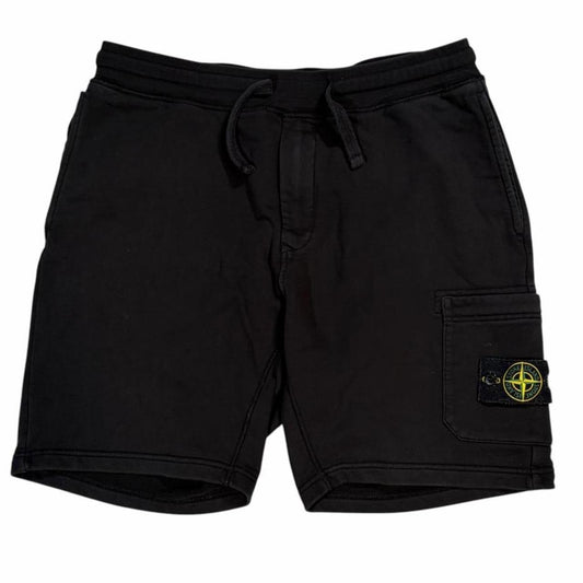 Stone island black sweat shorts (L) | Large, Black