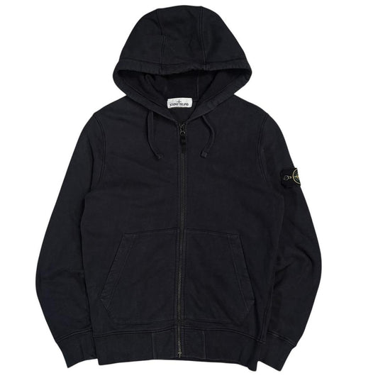 Stone island navy zip up hoodie (S) | Small, Navy