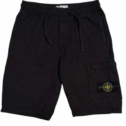 Stone island black sweat shorts (S) | Small, Black