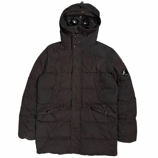 CP Company 50 Fili Component Dyeing black down goggle jacket (S) | Small, Black