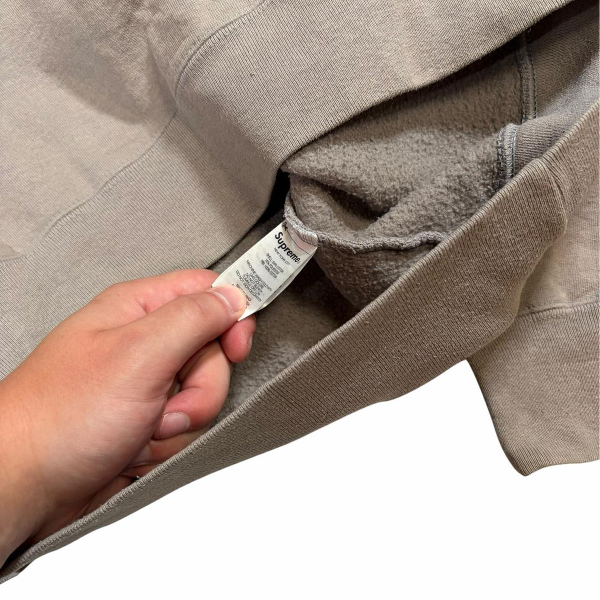 Supreme small box logo thick pullover sweatshirt (M) | Medium, Grey