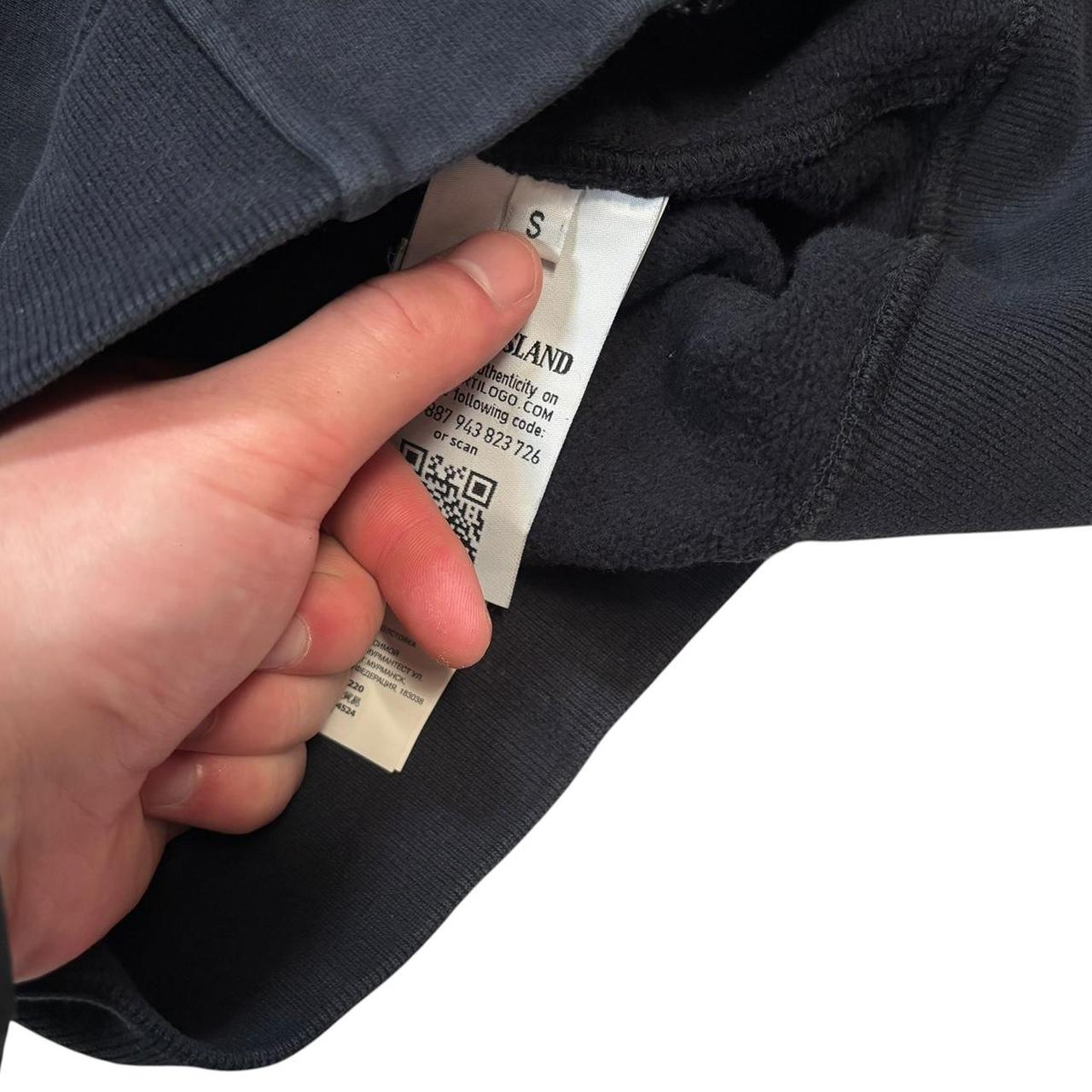 Stone island navy zip up hoodie (S) | Small, Navy