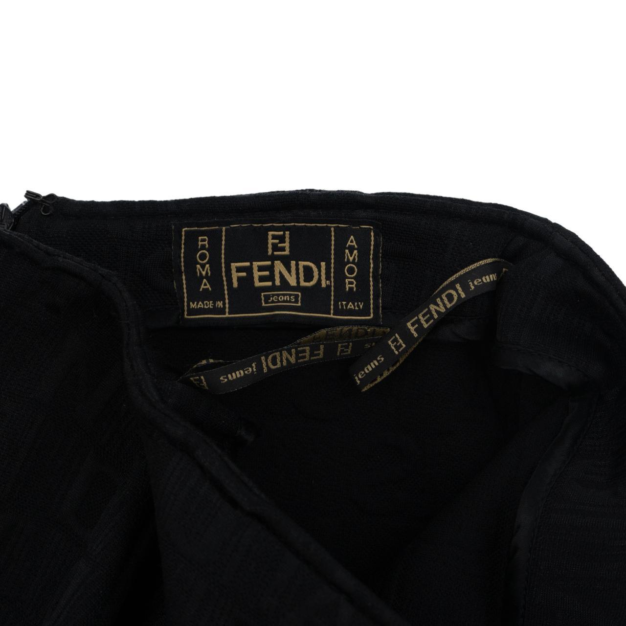 Vintage Fendi Monogram Skirt Size W26 | W26, Black