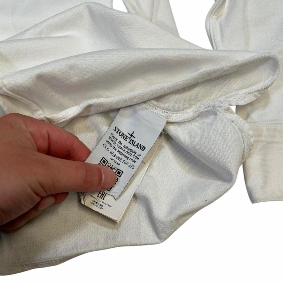 Stone island button up overshirt (L) | Large, White