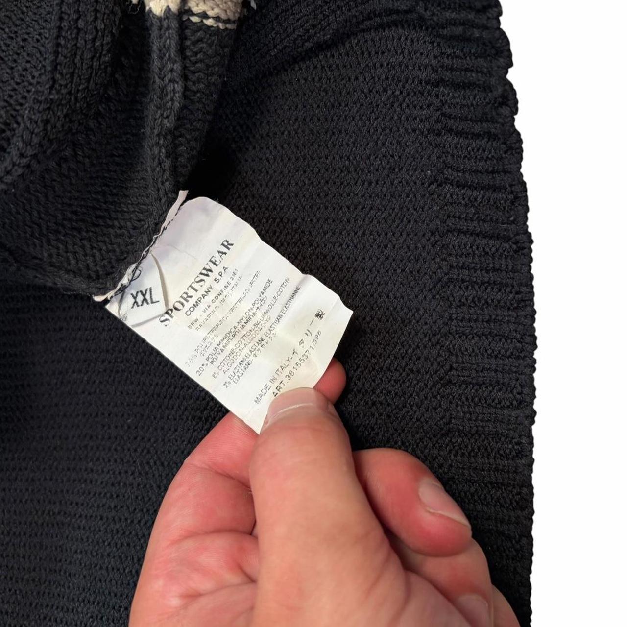 Stone island SS 2003 zip up knitted sweatshirt (XXL) | XXL, Black