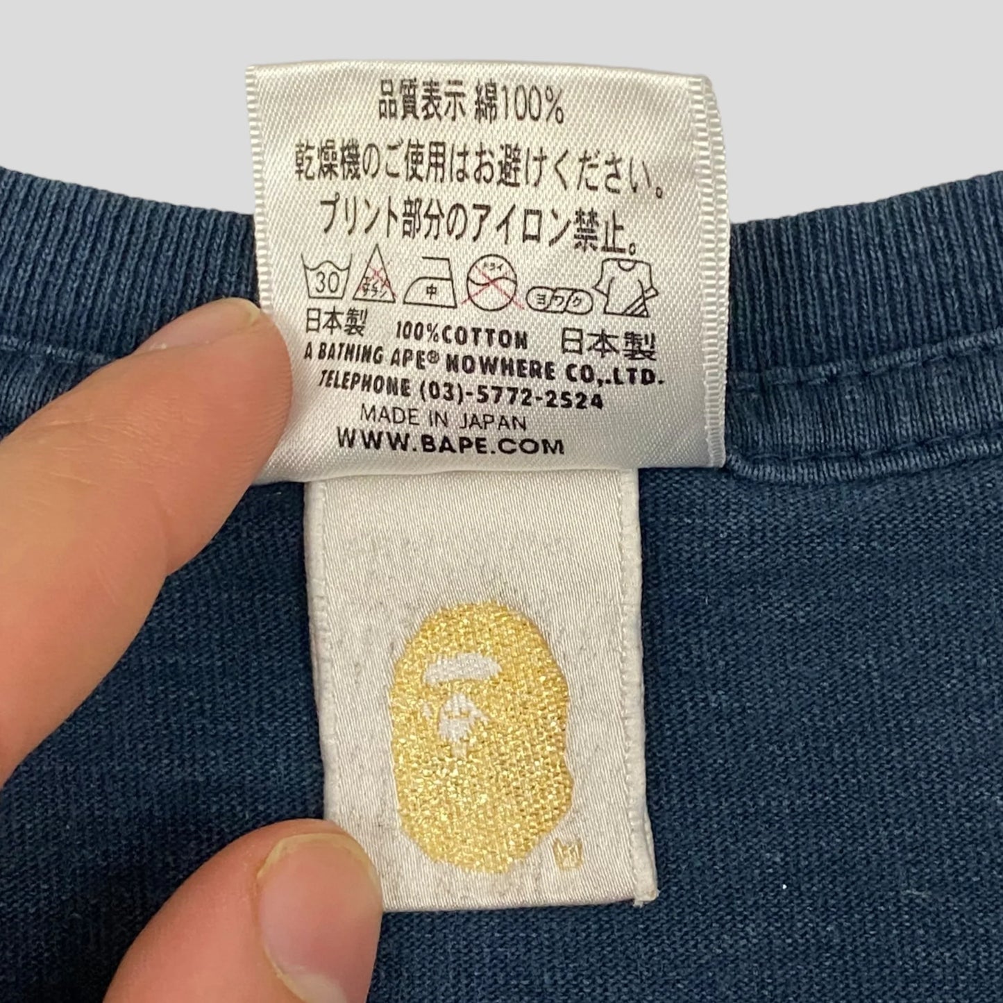 Bape 00’s Rainbow College Logo T-shirt - M