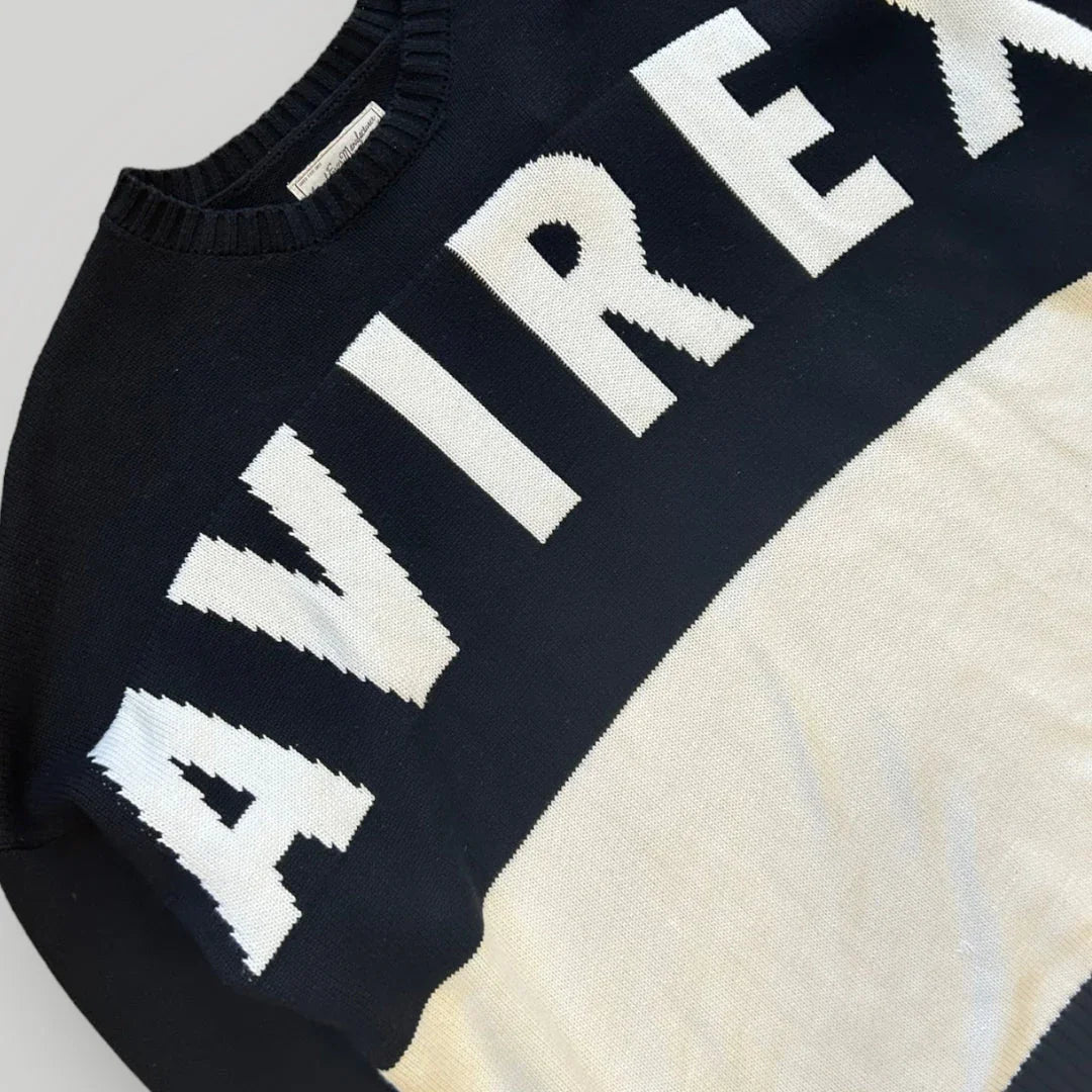 Avirex Vintage Knit L | Default Title, Black and White