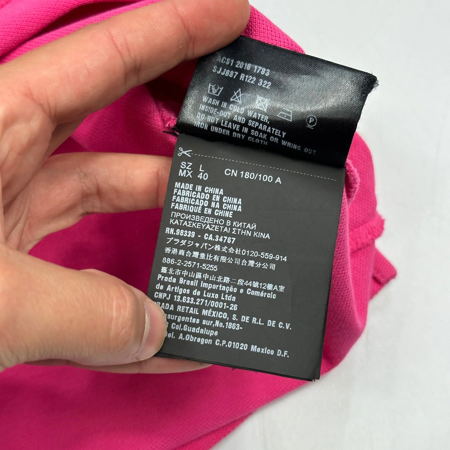 Prada 2016 Hot Pink Polo - M/L