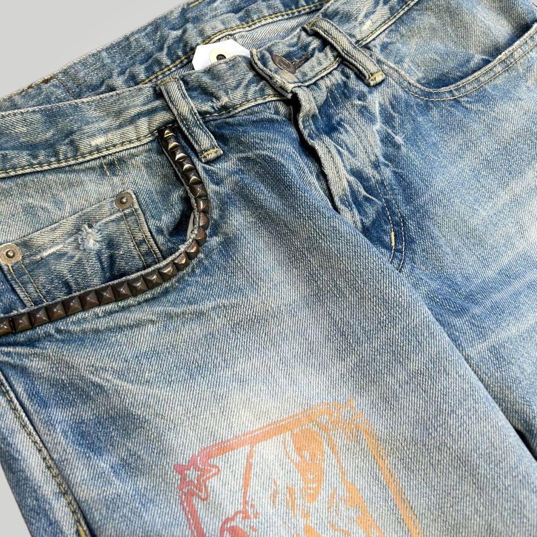 Hysteric Glamour Print Jeans 30x32