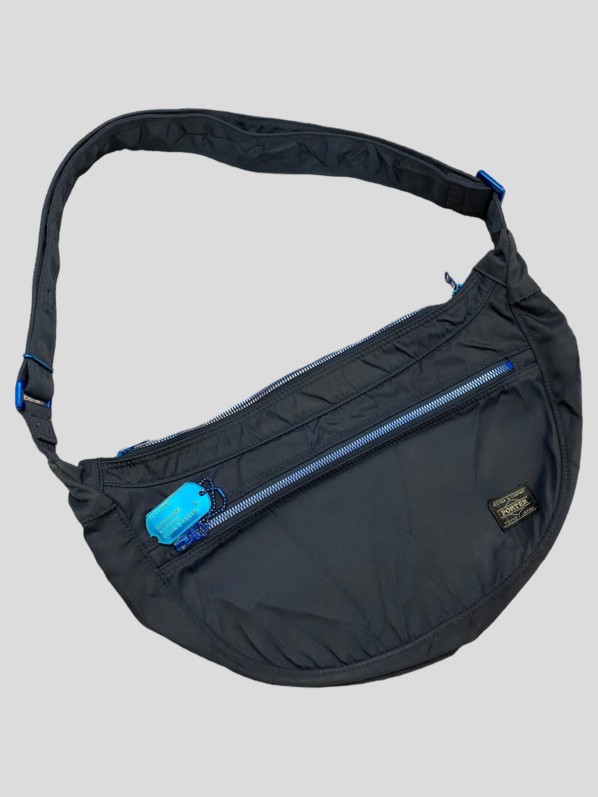 Porter Yoshida Halfmoon Saddlebag | Medium, Deep Navy