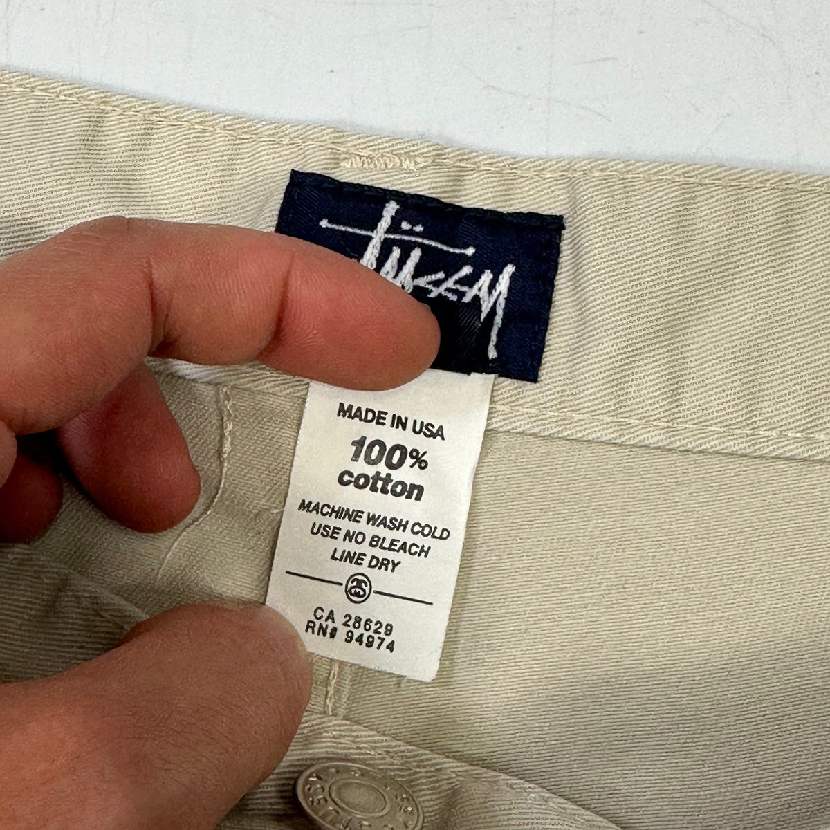 Stussy 1998 Baggy Carpenter Skate Trousers - 36 | W36, Cream
