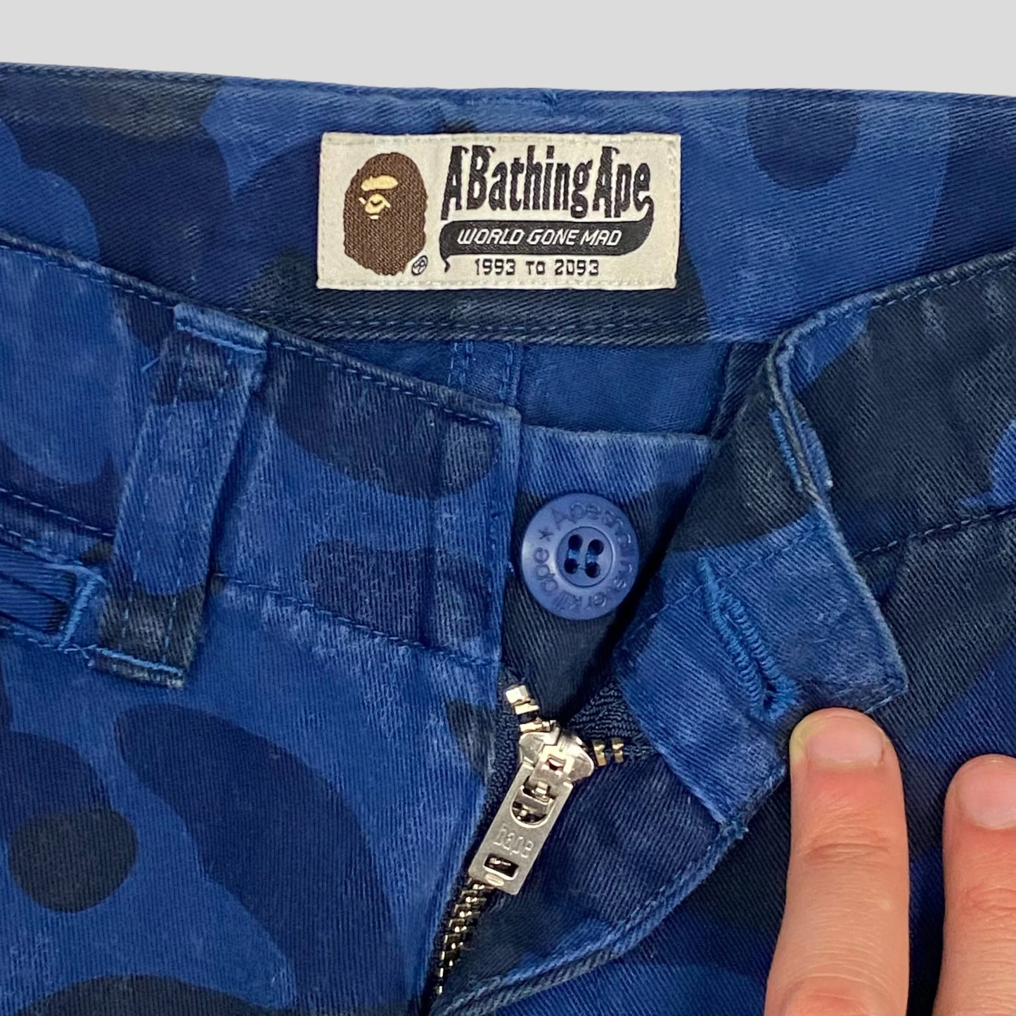 Bape 00’s Blue Camo Shorts - W30