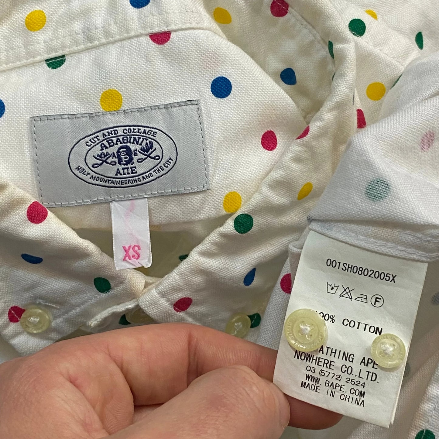 Bape Polka Dot Button Down Shirt - Wmns 8
