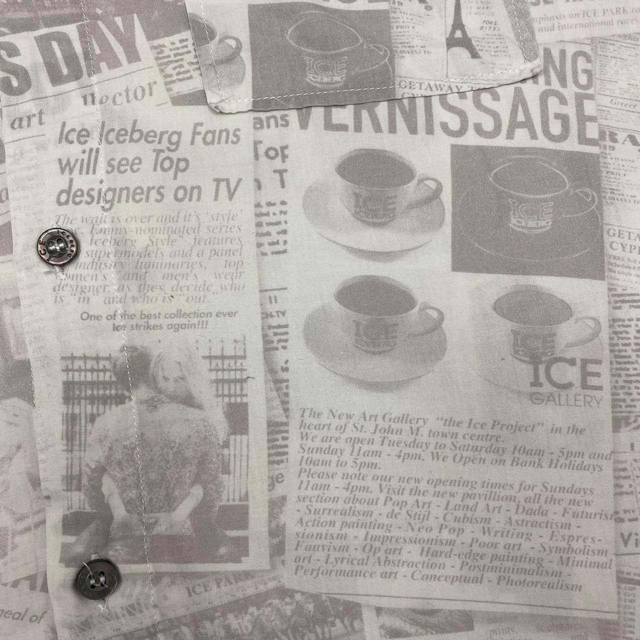 Iceberg Icejeans Newspaper Shirt - M