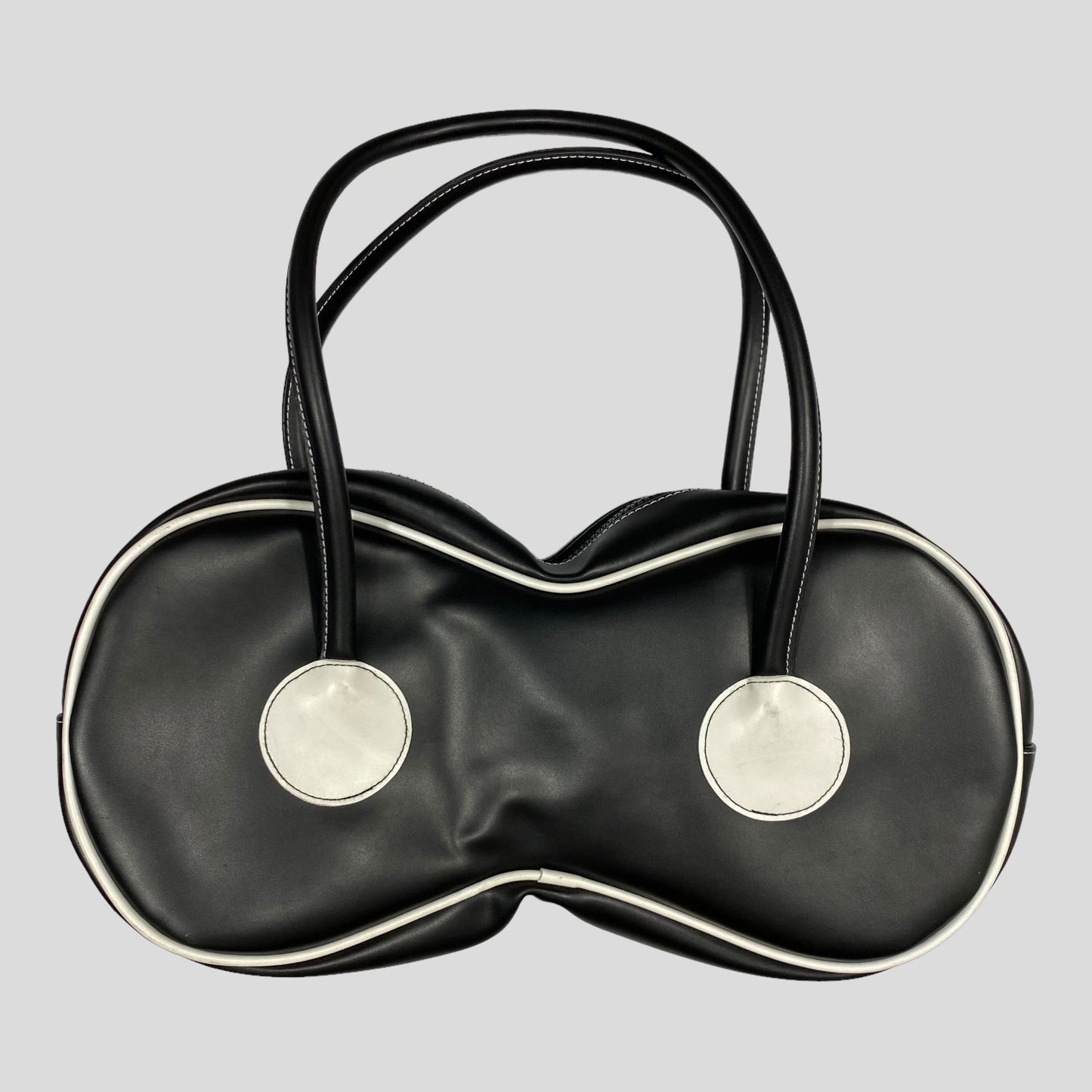 W+LT 2003 Faux Leather Puk Puk Eyes Handbag | O/S, Black