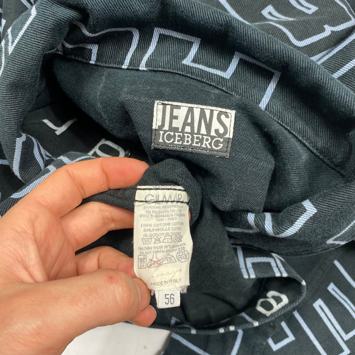 Iceberg Jeans 90’s Block Spellout Jacket - XXL | XXL, Multicoloured