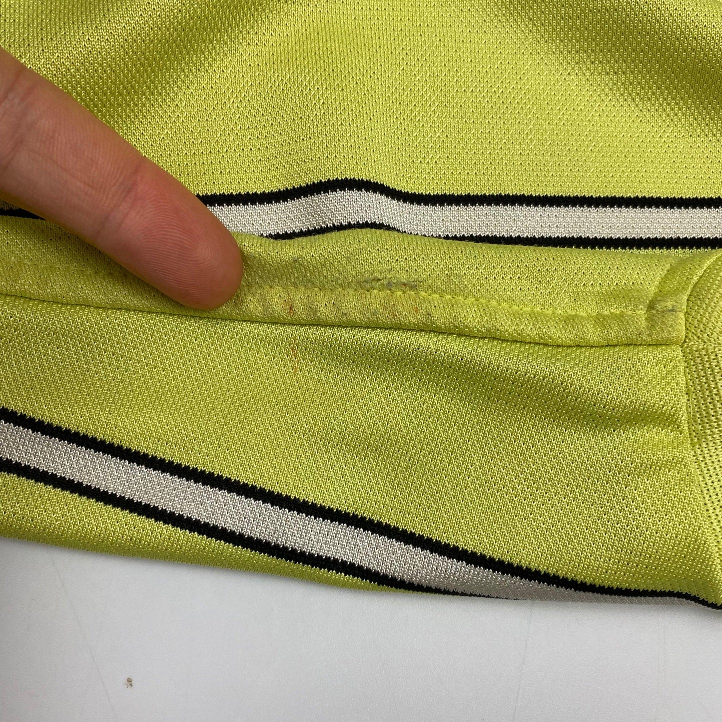 Nike 90’s Striped Swoosh Neon Tee - L