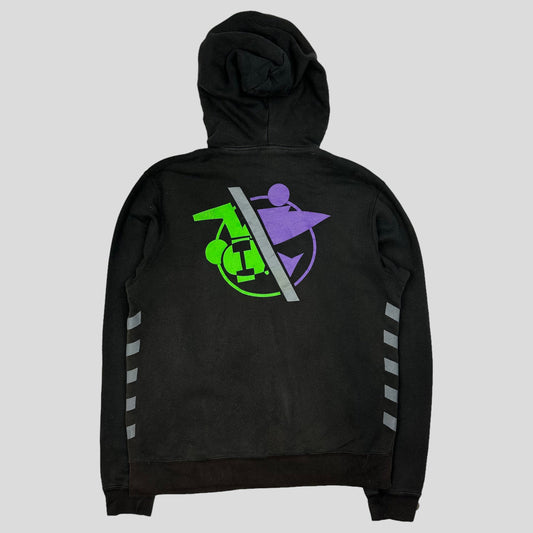 Stussy 00’s Split Logo Zip Up Hoodie - M | Medium, Black